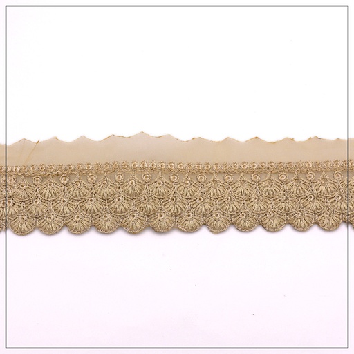 Fancy Metallic Yarn Sequence Lace