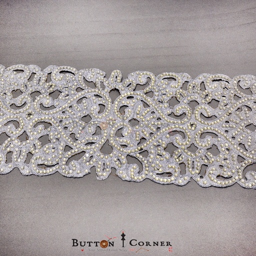 [KFL77-SILVER] Fancy Kundan Lace