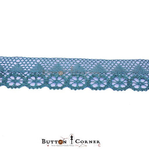 Fancy Metallic Yarn Crochet Lace