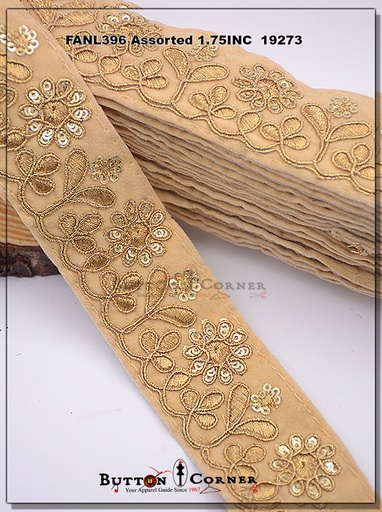 [FANL396 GOLD] Fancy Sequence Lace