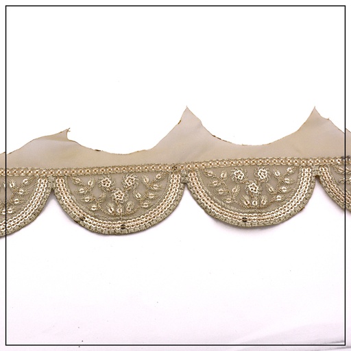 Fancy Metallic Yarn Sequence Lace