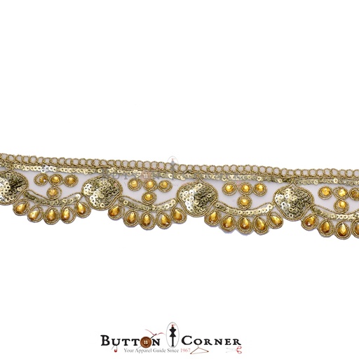 [MYB267-GOLD] Fancy Kundan Lace