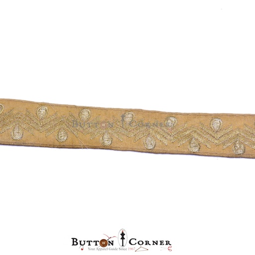 [EML169-BEIGE] Double Side Embroidery Lace