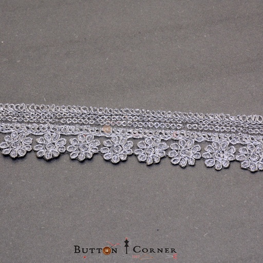 [MYB511-SILVER] Fancy Sequence Gota Lace