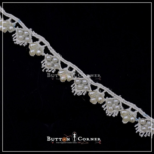 One Side Border Stone Shuttle Lace