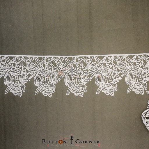 [AY19364-10-WHITE] One Side Border Shuttle Lace