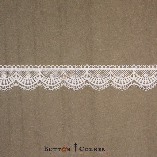 [AY85911-3-WHITE] One Side Border Shuttle Lace