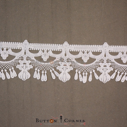 [AY86077-8-WHITE] One Side Border Shuttle Lace