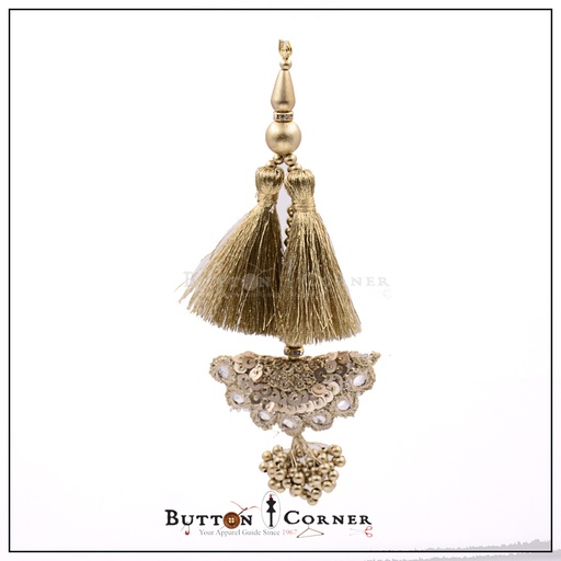 Fancy Metallic Yarn Gota Tassel