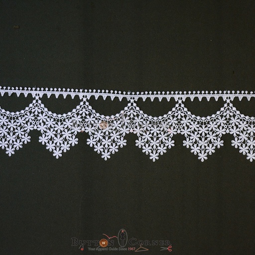 [AY19223-7-WHITE] One Side Border Shuttle Lace