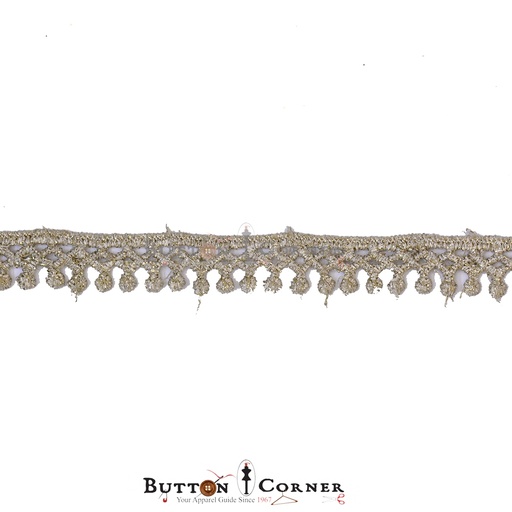 [D360-LIGHT GOLD] Metallic Yarn Shuttle Lace