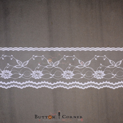 [NL101-WHITE] Double Side Border Net Lace
