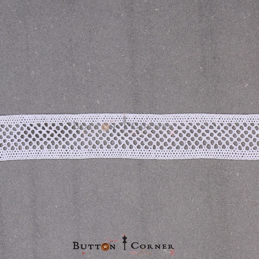 [AJL9558 WHITE] Double Side Border Crochet Lace
