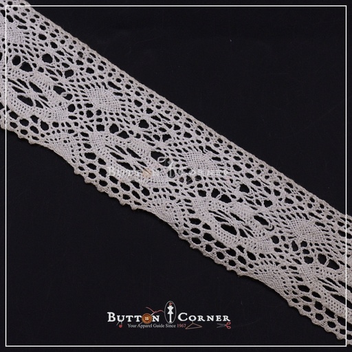 [CRL134 WHITE] One Side Border Crochet Lace