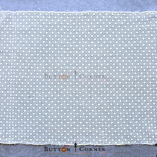 [D11400-WHITE] Double Side Border Shuttle Lace