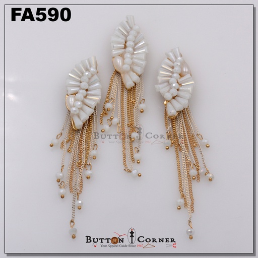 Fancy Glass Beads Stone Hanging Button