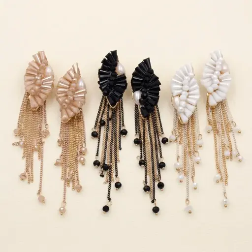 Fancy Glass Beads Stone Hanging Button