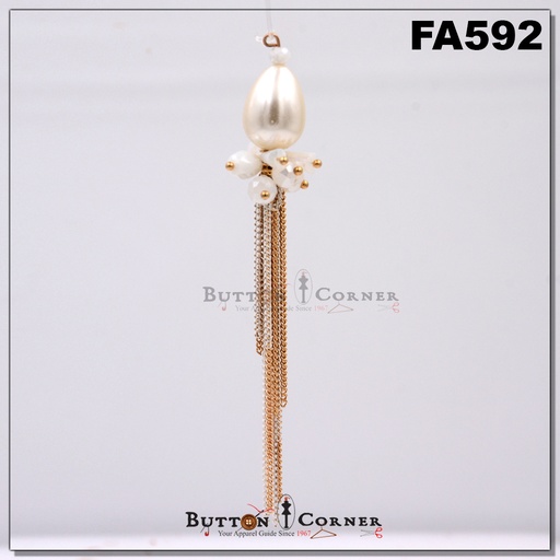 Fancy Glass Beads Pearl Hanging Button