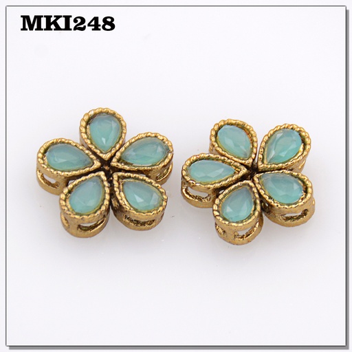 Flower Shape Crystal Fancy Button