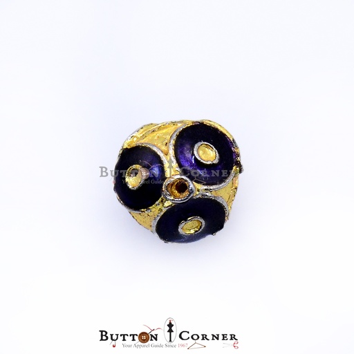 [MKI195-D PURPLE GOLD] Centre Hole Fancy Button
