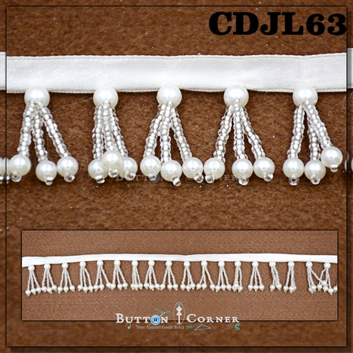 Fancy Pearl&Beads Hanging Lace