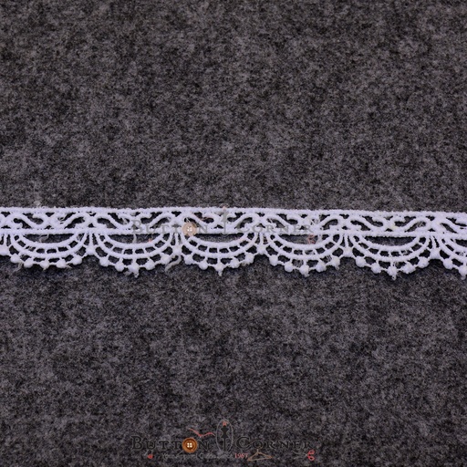 [MYB801-WHITE] One Side Border Shuttle Lace