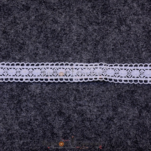 [MYB804 WHITE] Double Side Border Shuttle Lace