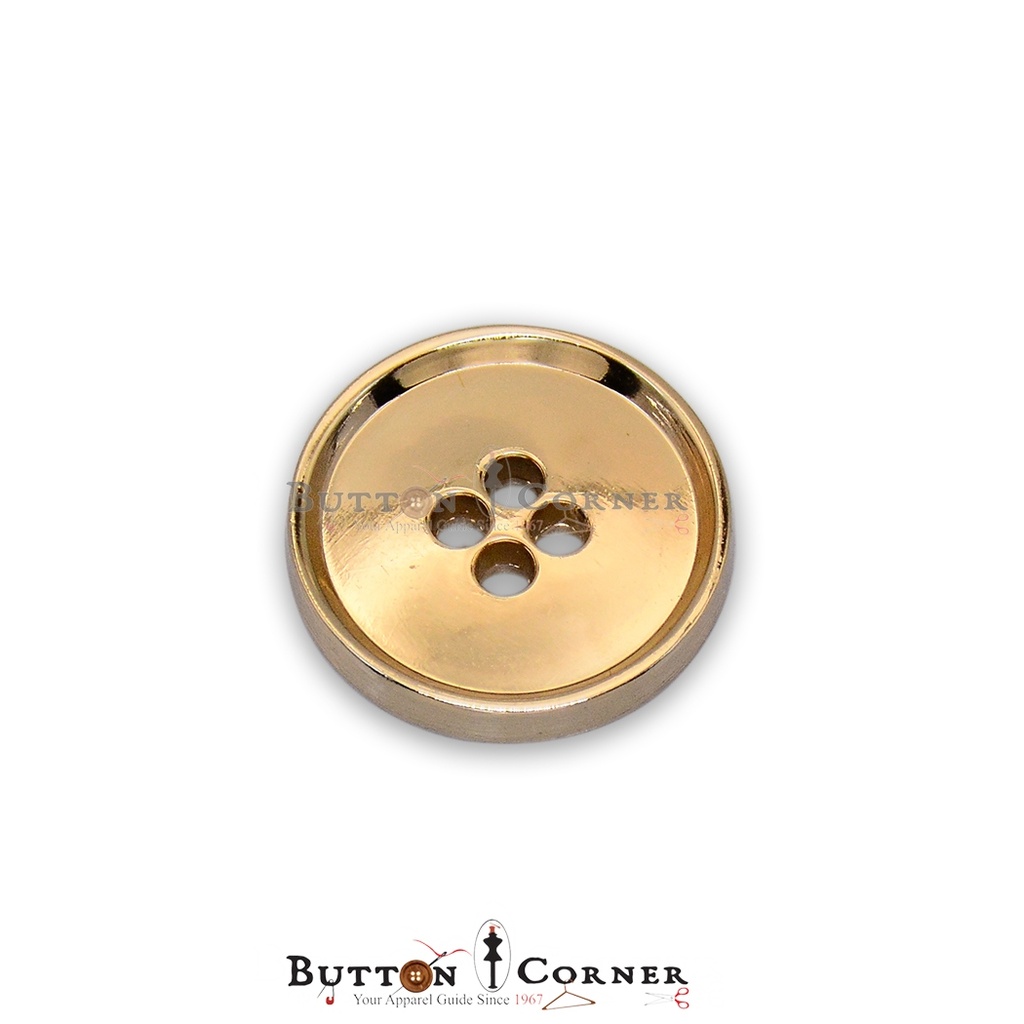 High Border 4 Hole Metal Button