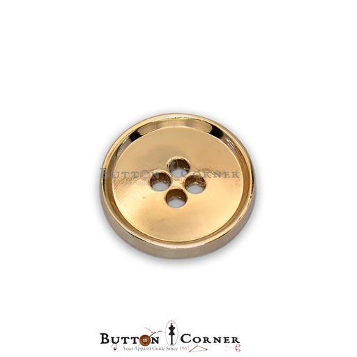High Border 4 Hole Metal Button