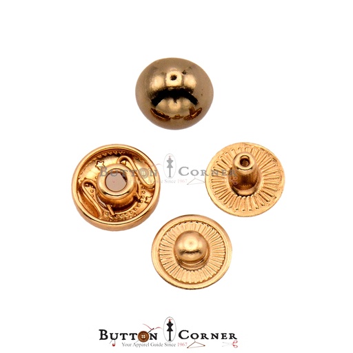 [4PART-ANTIQUE] Check Design 4 Part Snap Button