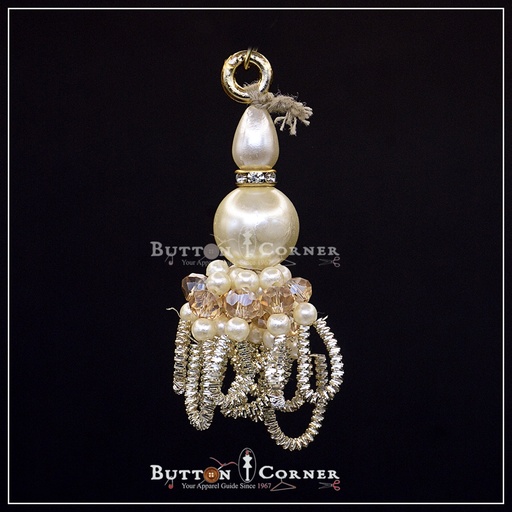 Fancy Pearl & Crystal Tassel
