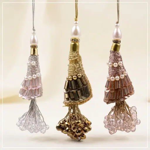 Fancy Glass Beads Pearl Tassel