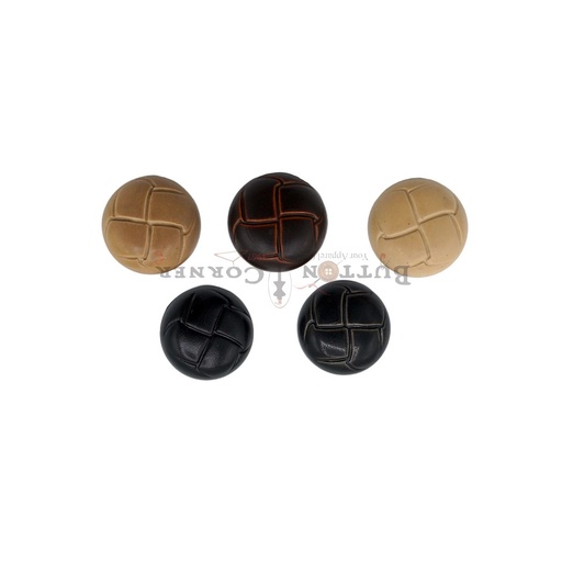 Hemline Leather Style Polyester Shank Button
