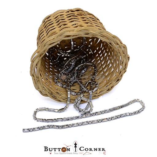Crystal Metal Tube Chain