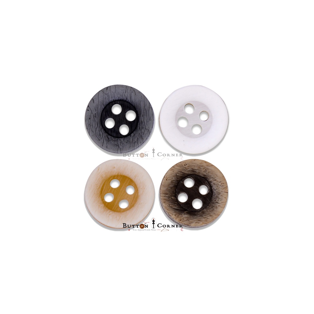 Flat Border 4 Hole Shirt Button