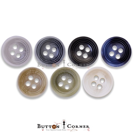 Circle Design Round 4 Hole Shirt Button 2107