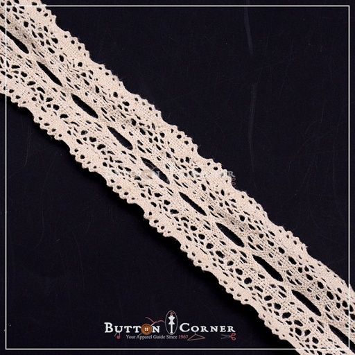 [CRL149 BEIGE] Double Side Border Crochet Lace