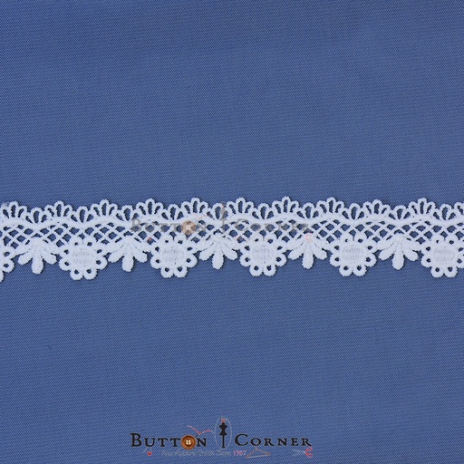 [A6013-WHITE] One Side Border Shuttle Lace