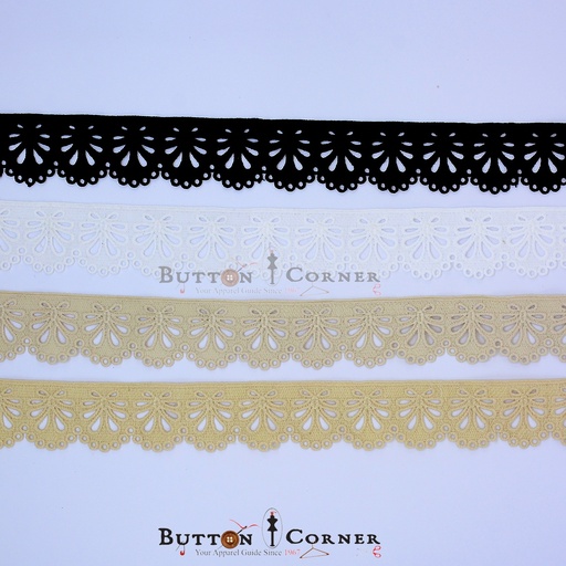 One Side Border Shuttle Lace