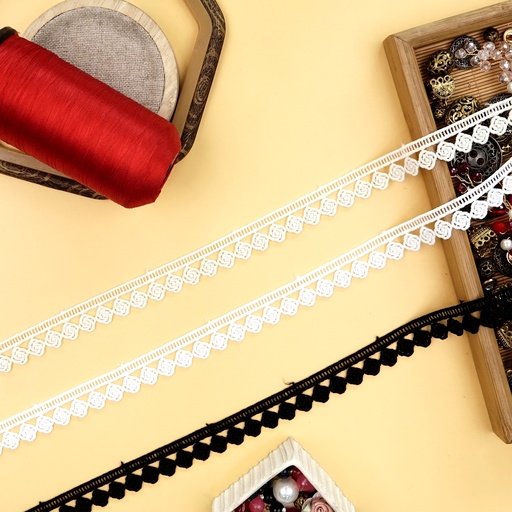 One Side Border Shuttle Lace