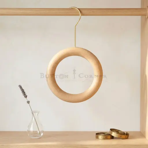 [R14] Wooden Scarf Hanger Round Shape