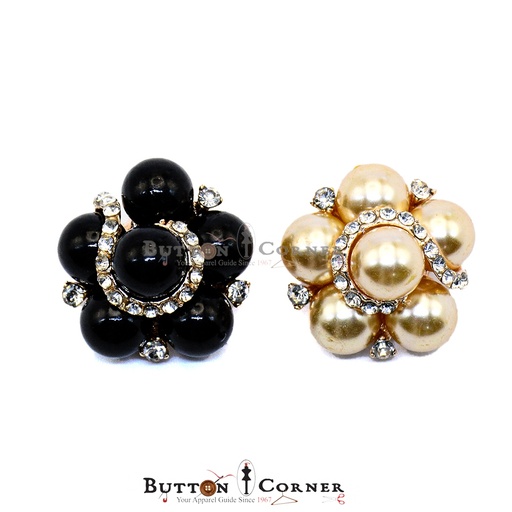 Star Shape Pearl & Stone Button