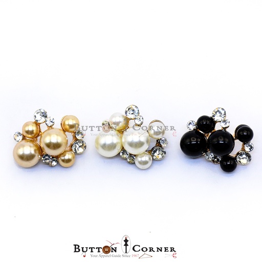 Fancy Pearl & Stone Button